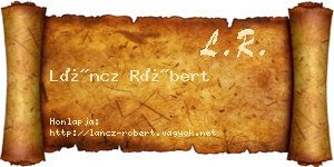 Láncz Róbert névjegykártya